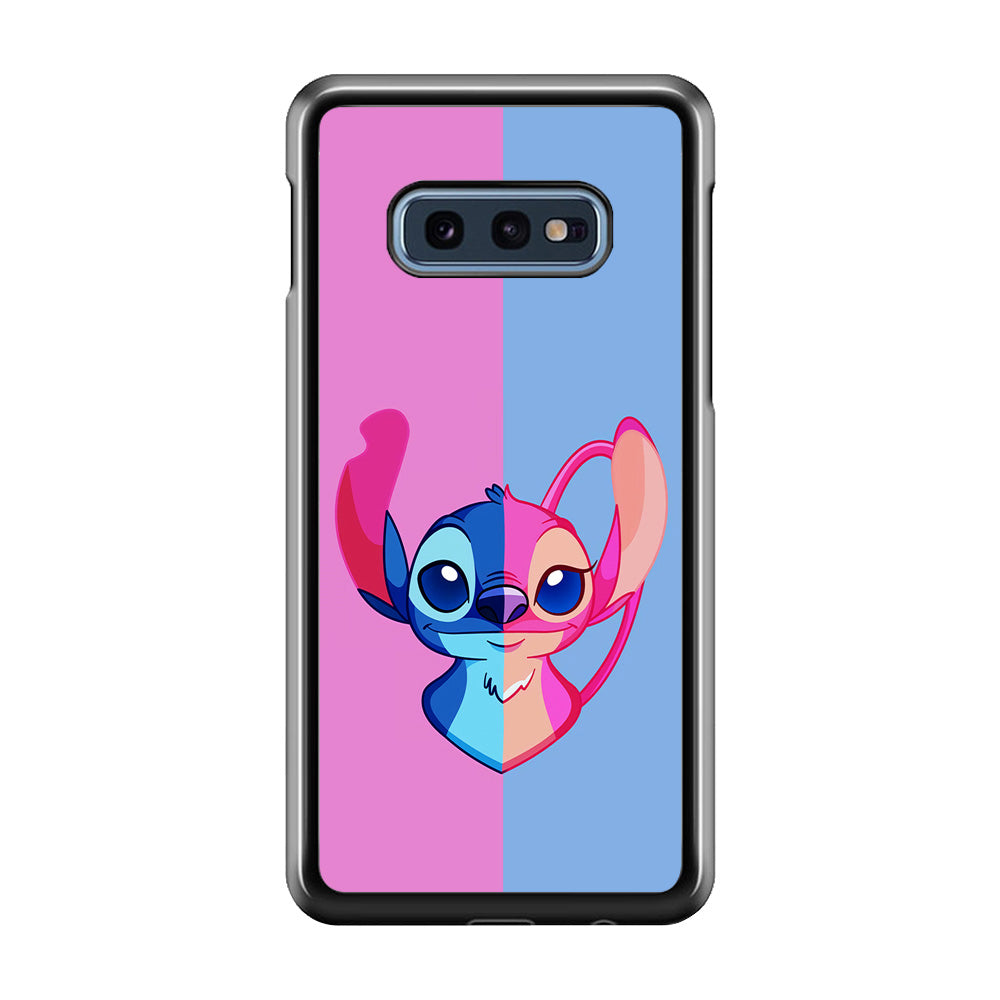 Stitch and Angel Pink Blue Samsung Galaxy S10E Case