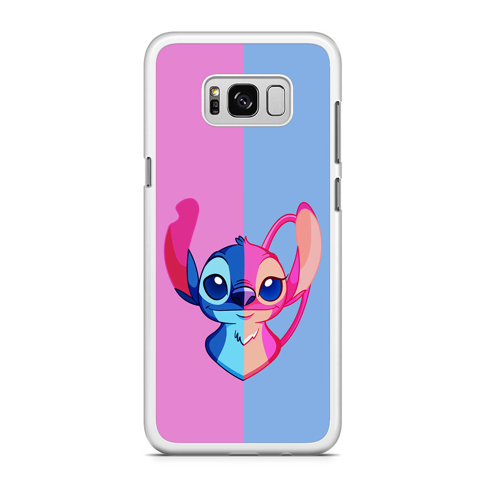 Stitch and Angel Pink Blue Samsung Galaxy S8 Case