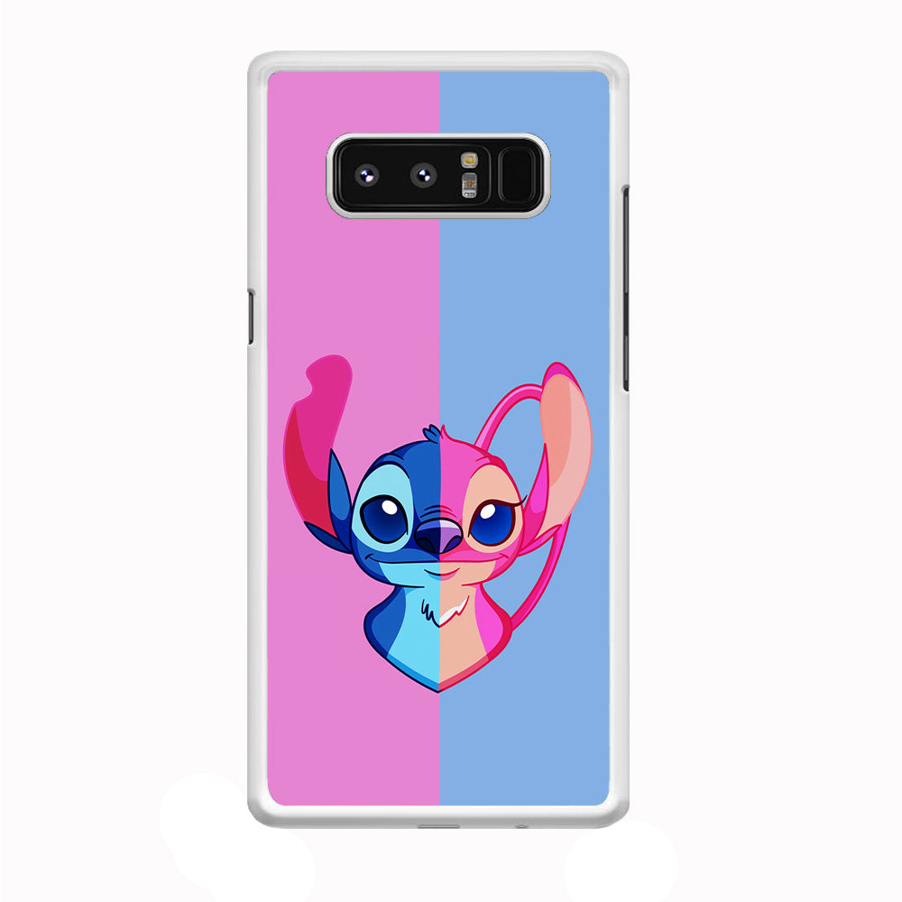 Stitch and Angel Pink Blue Samsung Galaxy Note 8 Case