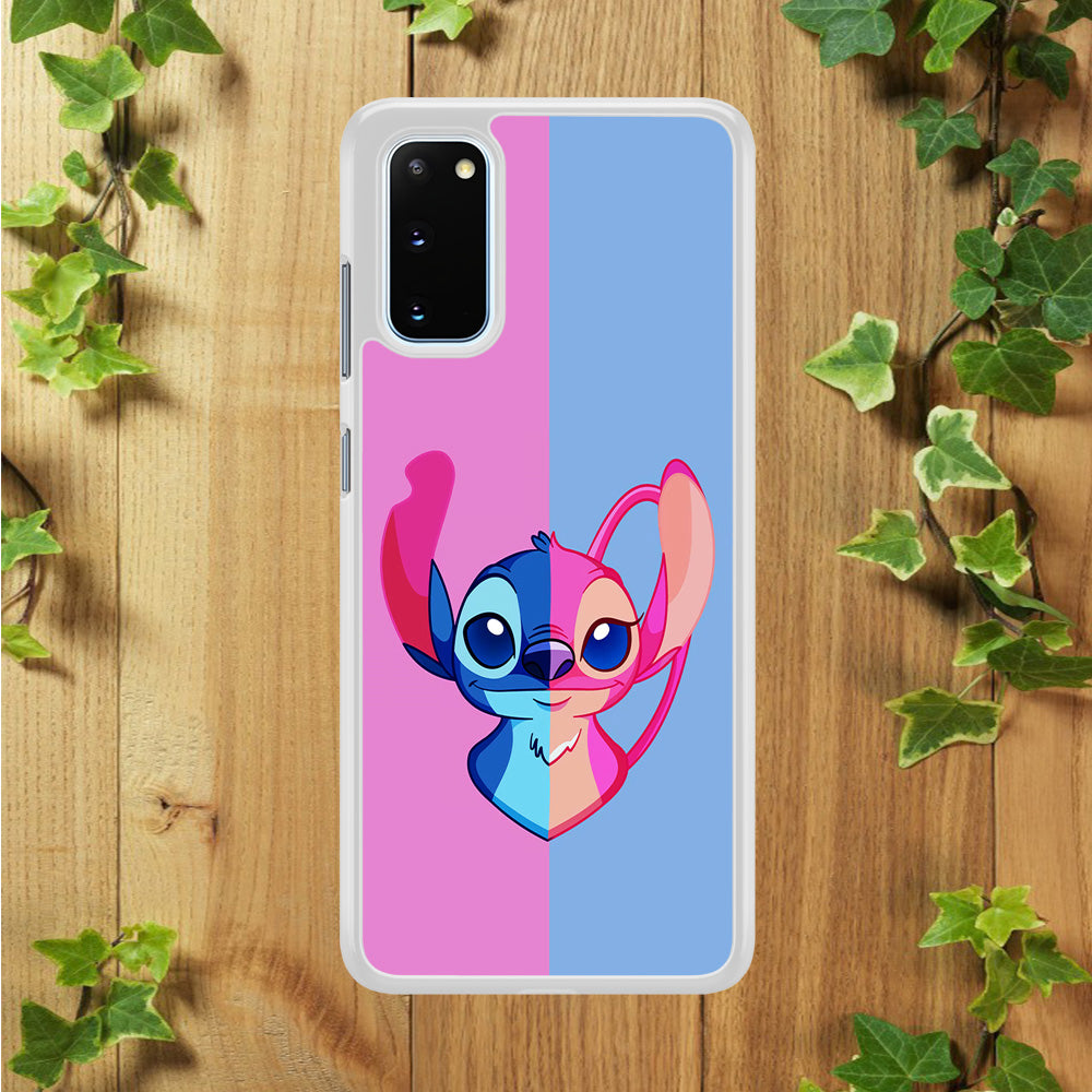 Stitch and Angel Pink Blue Samsung Galaxy S20 Case