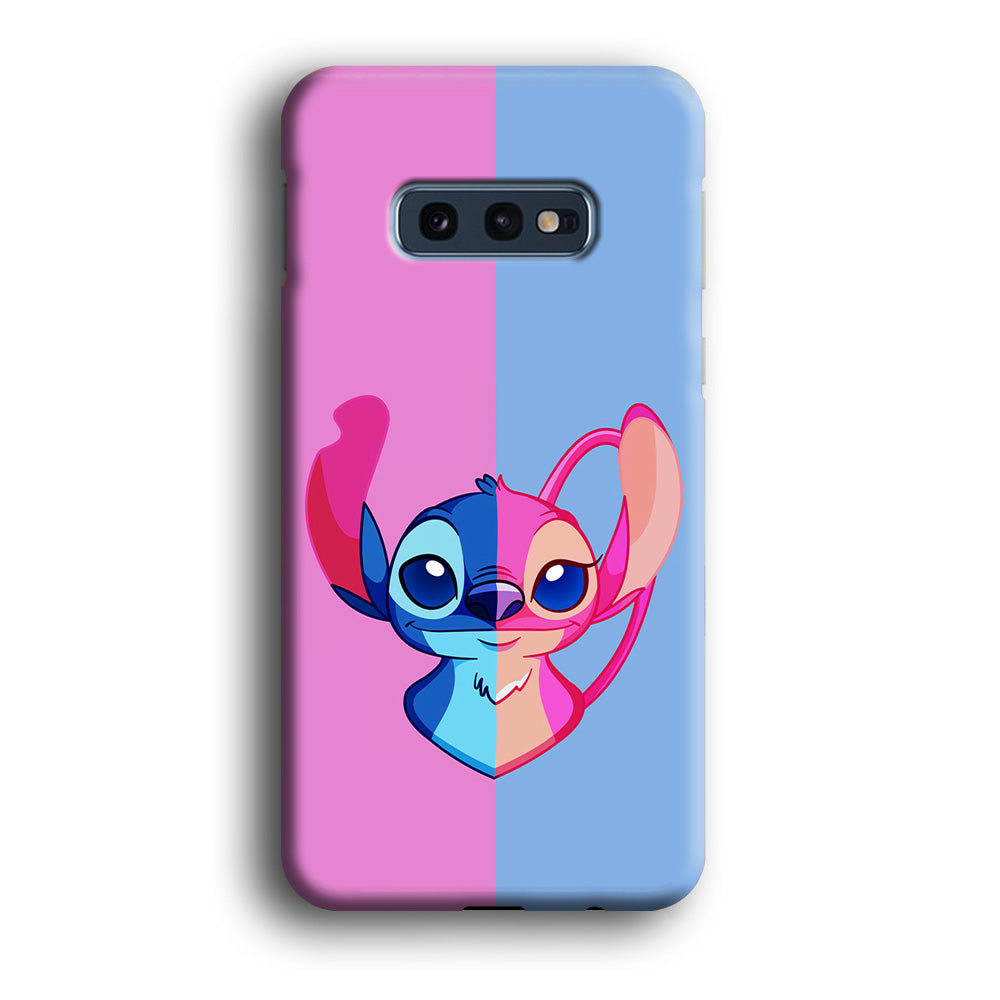 Stitch and Angel Pink Blue Samsung Galaxy S10E Case