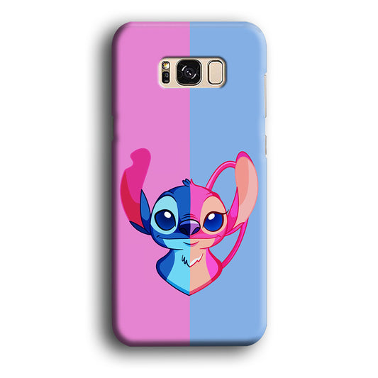 Stitch and Angel Pink Blue Samsung Galaxy S8 Case