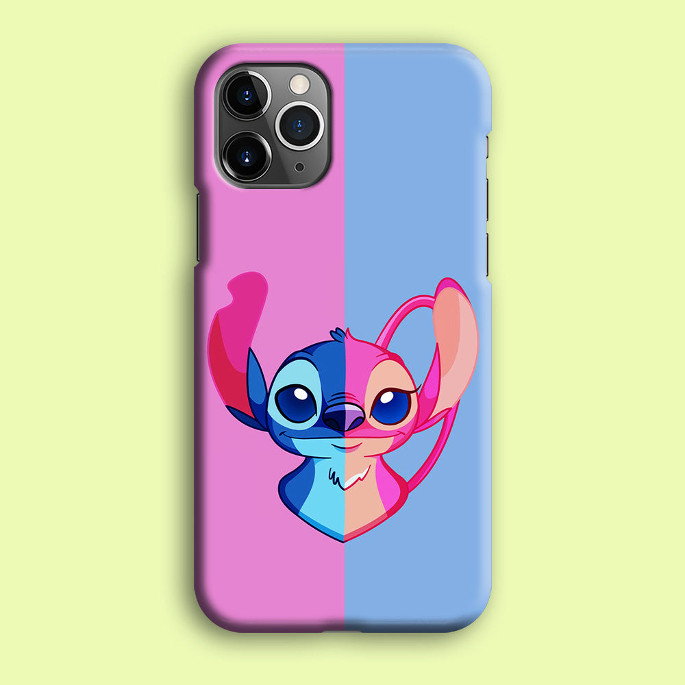 Stitch and Angel Pink Blue iPhone 12 Pro Max Case