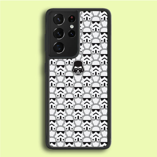 Stormtrooper Face Pattern Star Wars Samsung Galaxy S21 Ultra Case