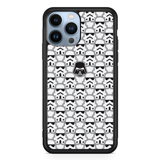 Stormtrooper Face Pattern Star Wars iPhone 13 Pro Case