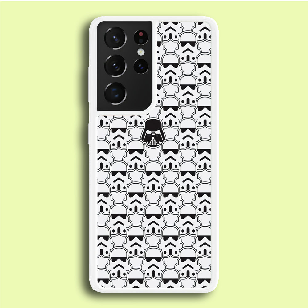 Stormtrooper Face Pattern Star Wars Samsung Galaxy S21 Ultra Case