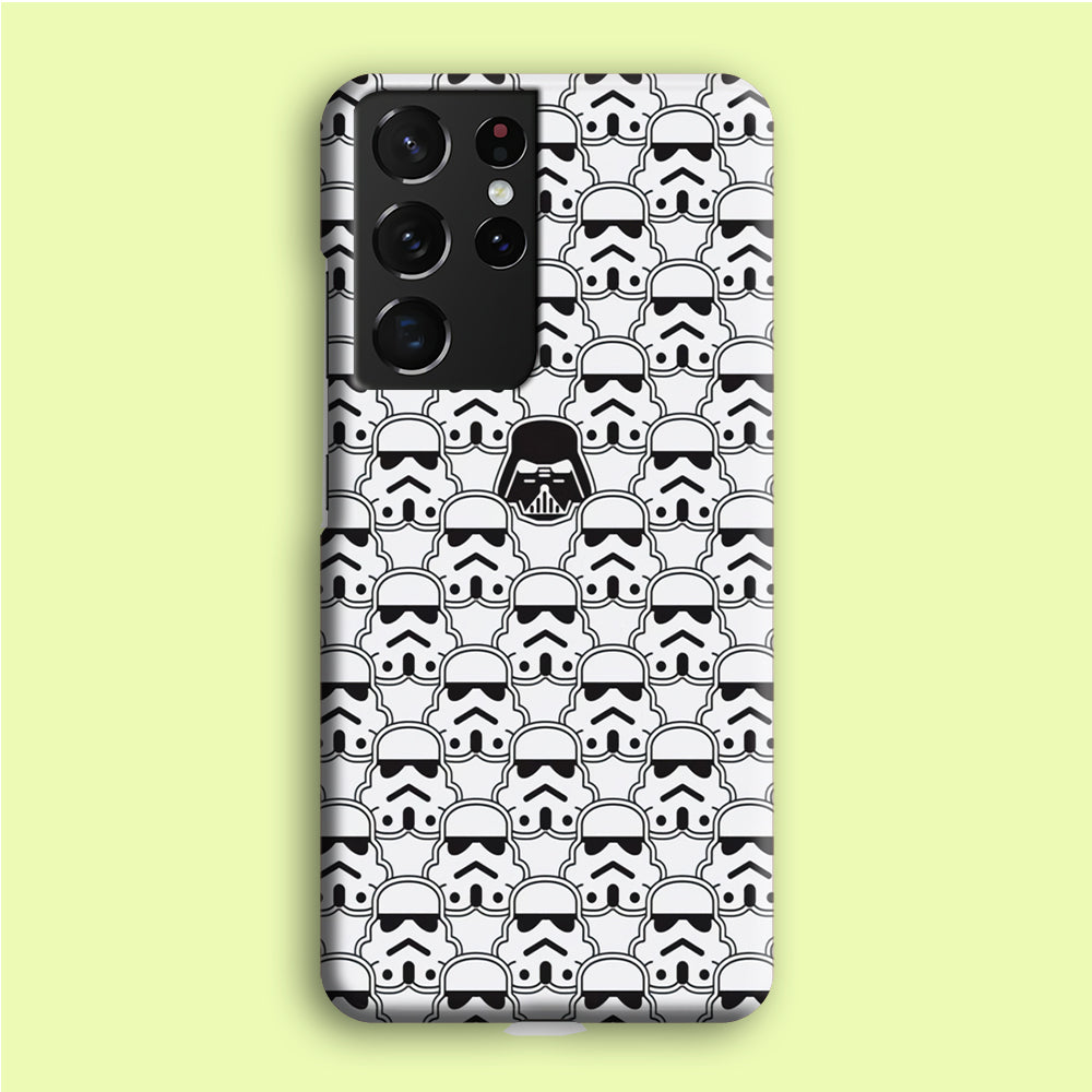 Stormtrooper Face Pattern Star Wars Samsung Galaxy S21 Ultra Case