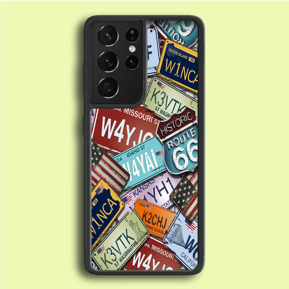 Street Signs USA Samsung Galaxy S21 Ultra Case