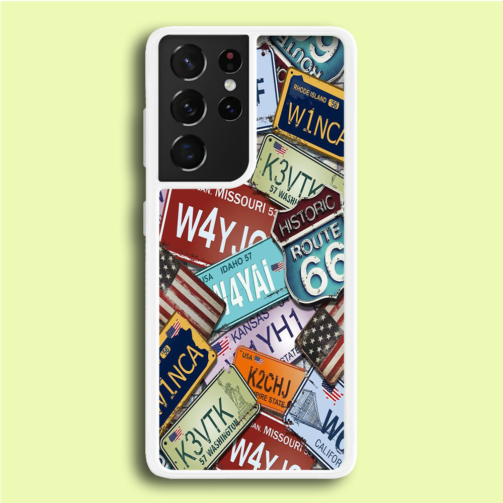 Street Signs USA Samsung Galaxy S21 Ultra Case