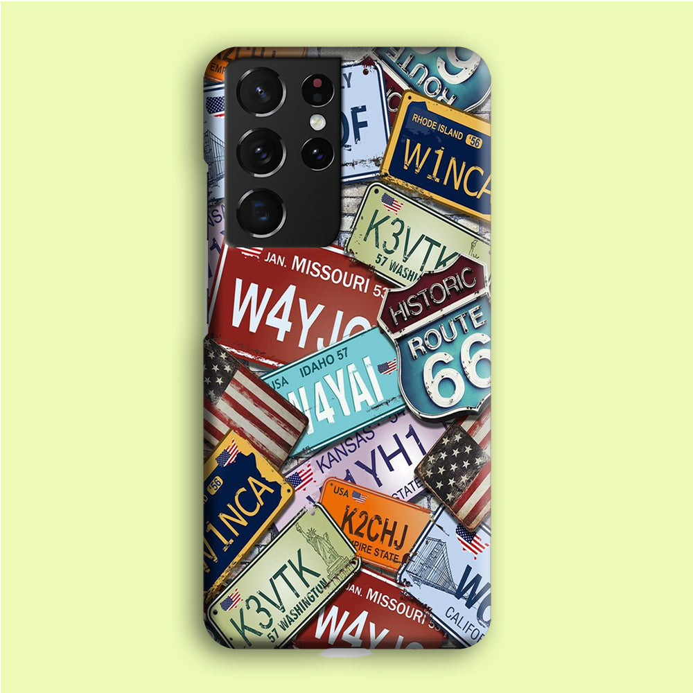 Street Signs USA Samsung Galaxy S21 Ultra Case