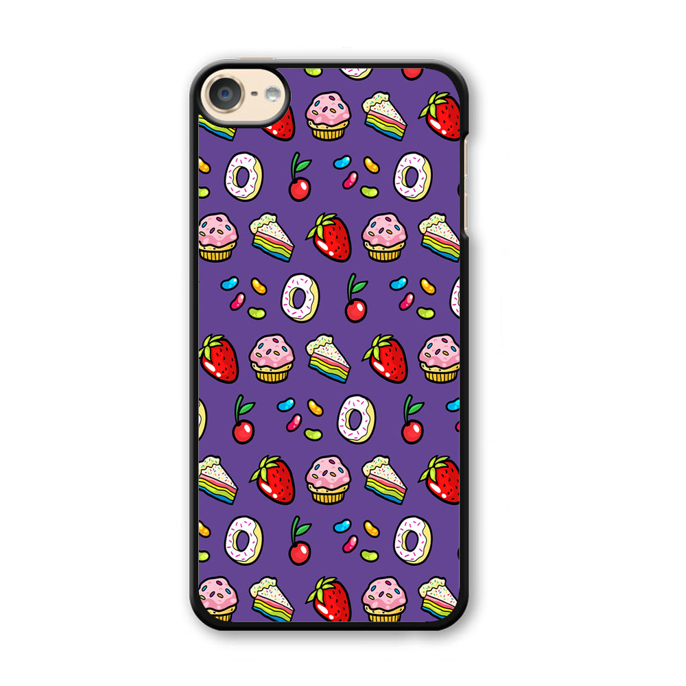 Sweet Cake Doodle Purple iPod Touch 6 Case