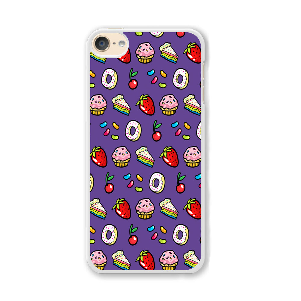 Sweet Cake Doodle Purple iPod Touch 6 Case