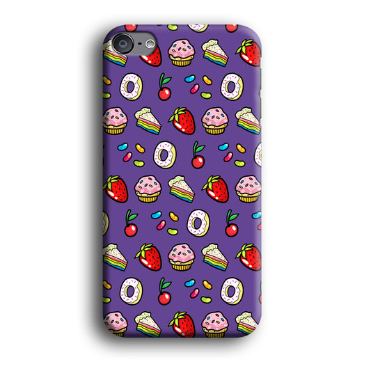 Sweet Cake Doodle Purple iPod Touch 6 Case