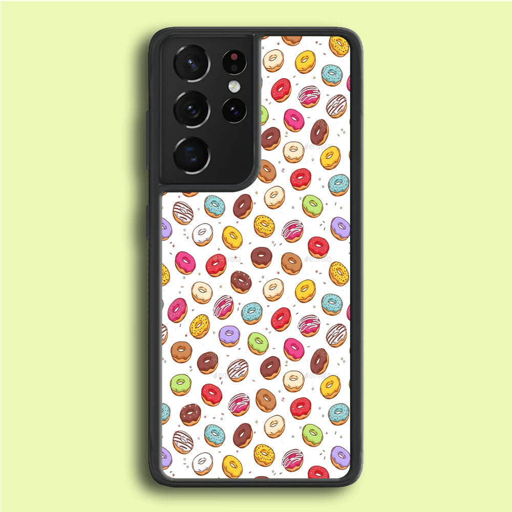 Sweet Donuts Pattern 001 Samsung Galaxy S21 Ultra Case