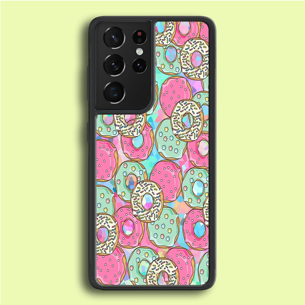 Sweet Donuts Pattern 002 Samsung Galaxy S21 Ultra Case