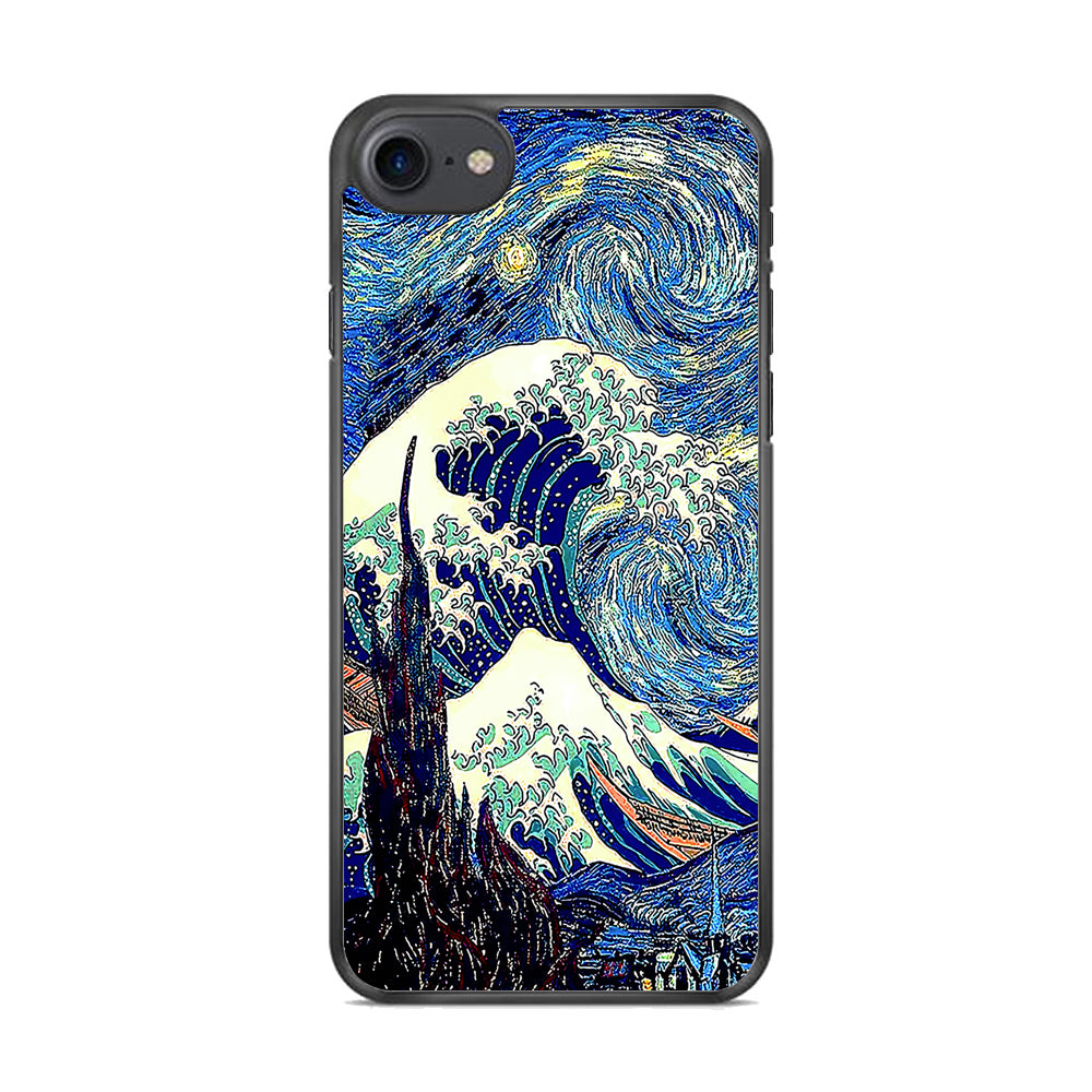 The Great Wave Starry Night iPhone 8 Case