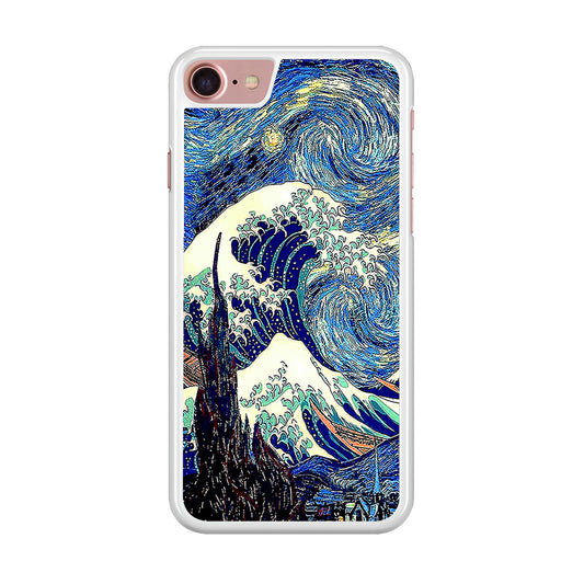 The Great Wave Starry Night iPhone SE 2020 Case