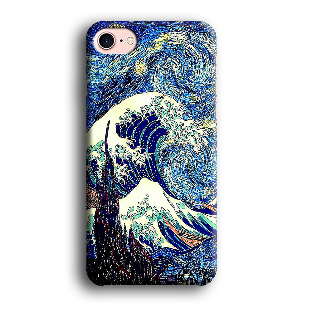 The Great Wave Starry Night iPhone 8 Case