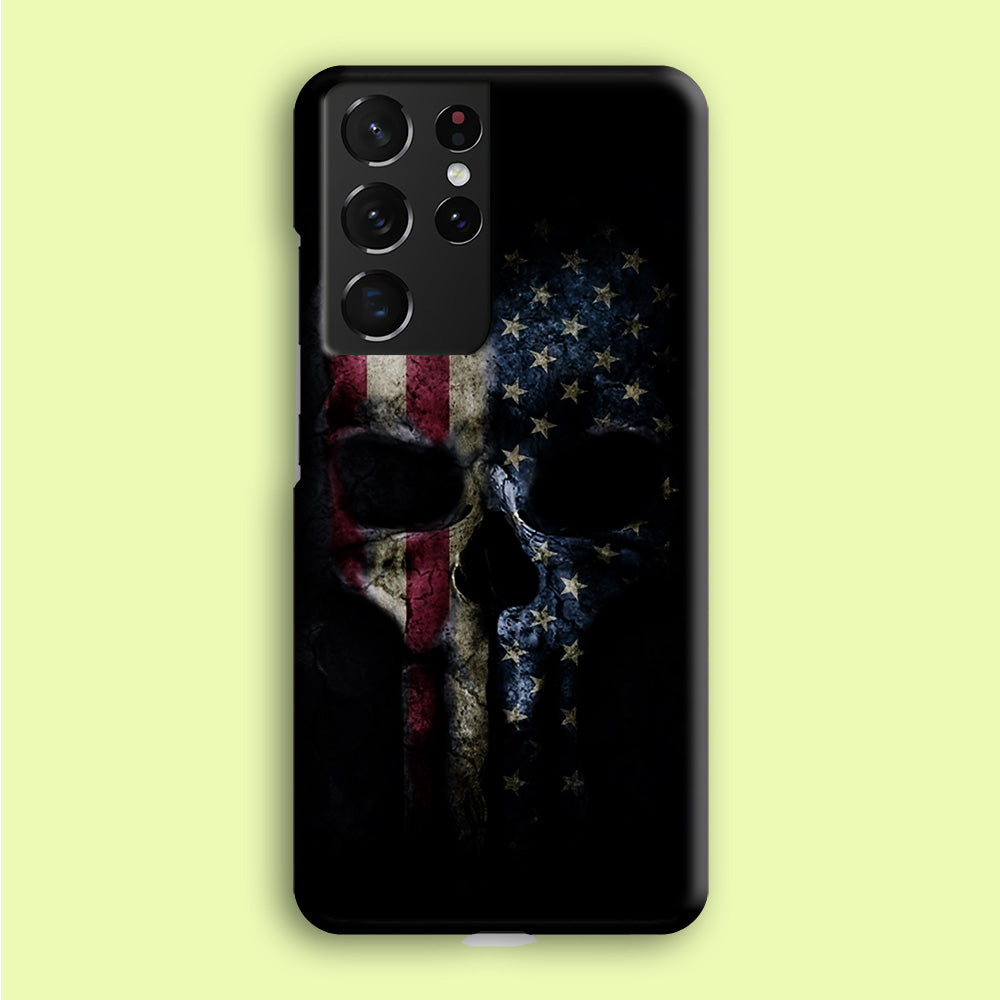 The Punisher American Flag Samsung Galaxy S21 Ultra Case