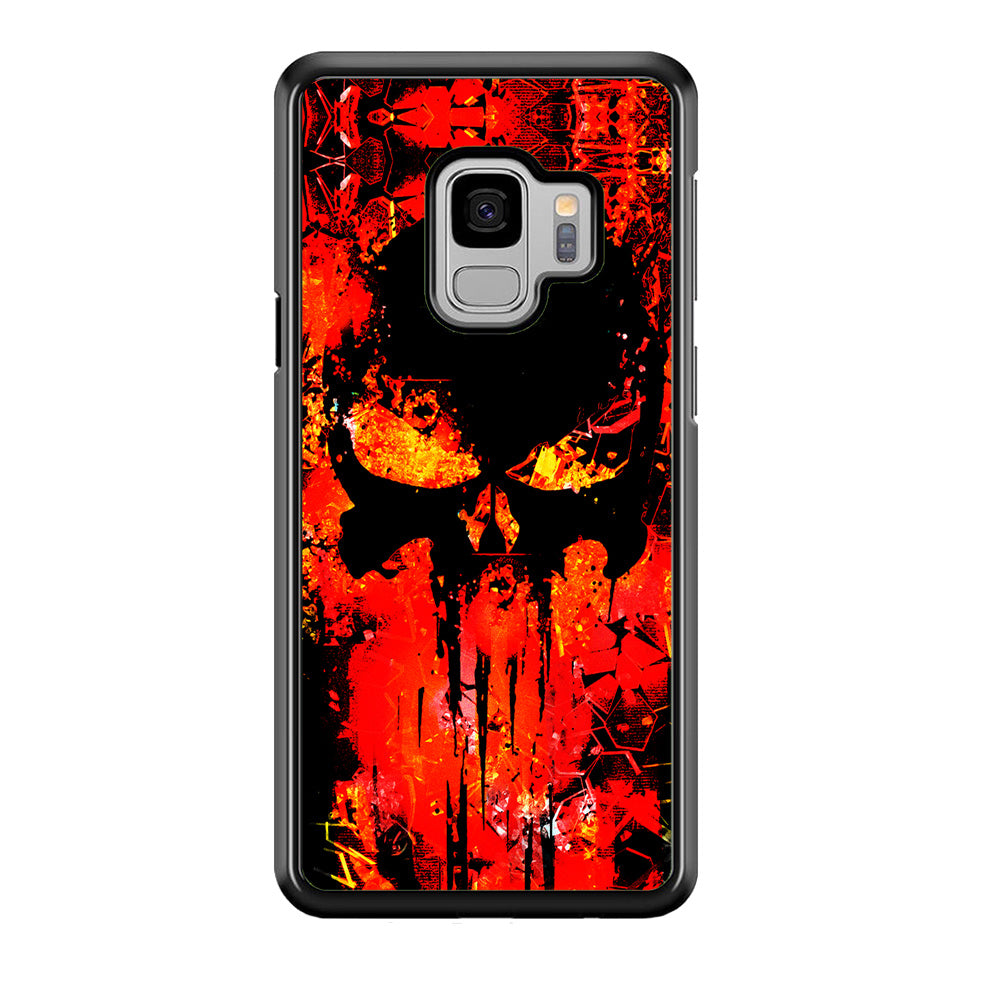 The Punisher Orange Background Samsung Galaxy S9 Case