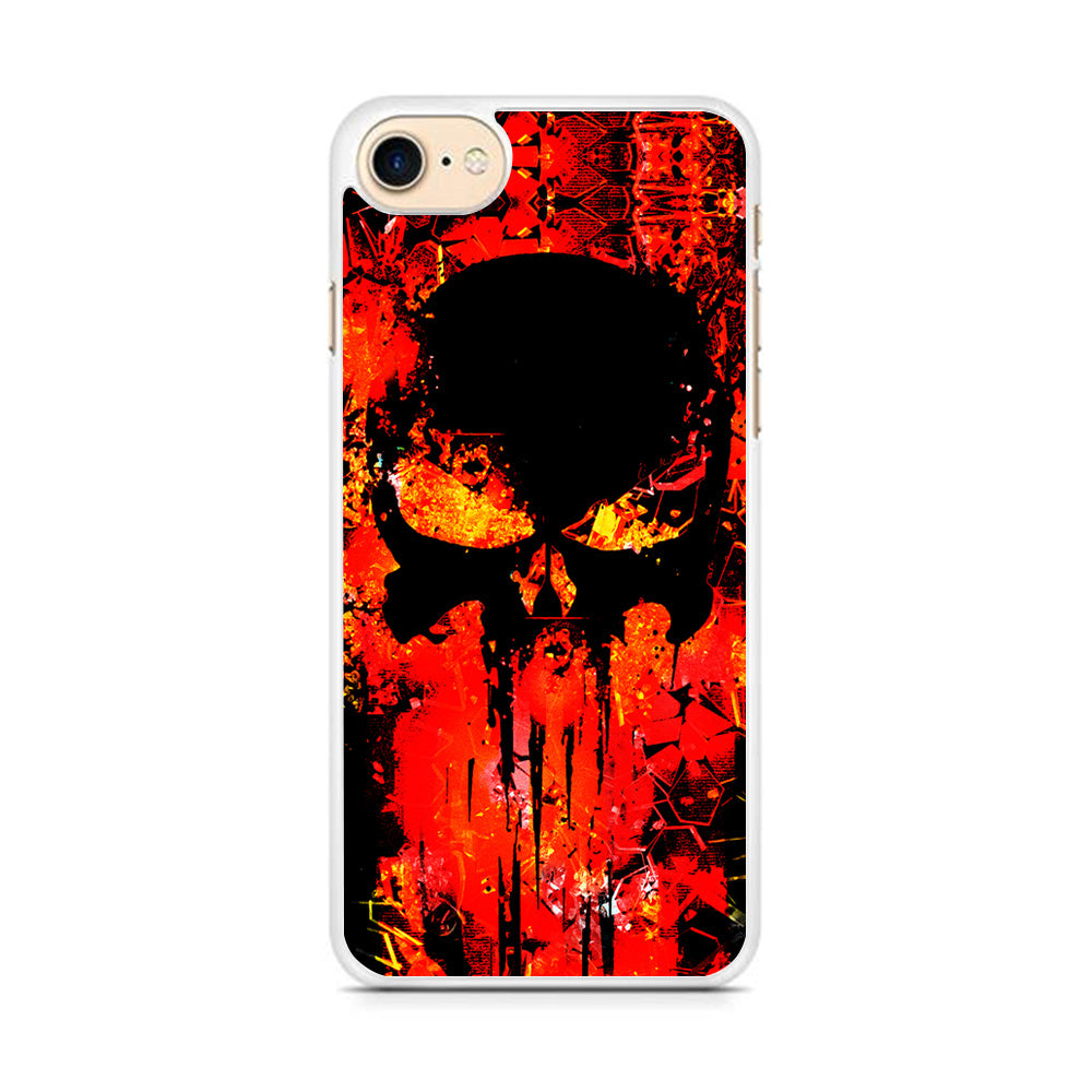 The Punisher Orange Background iPhone 8 Case