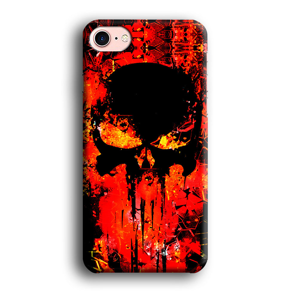 The Punisher Orange Background iPhone 8 Case