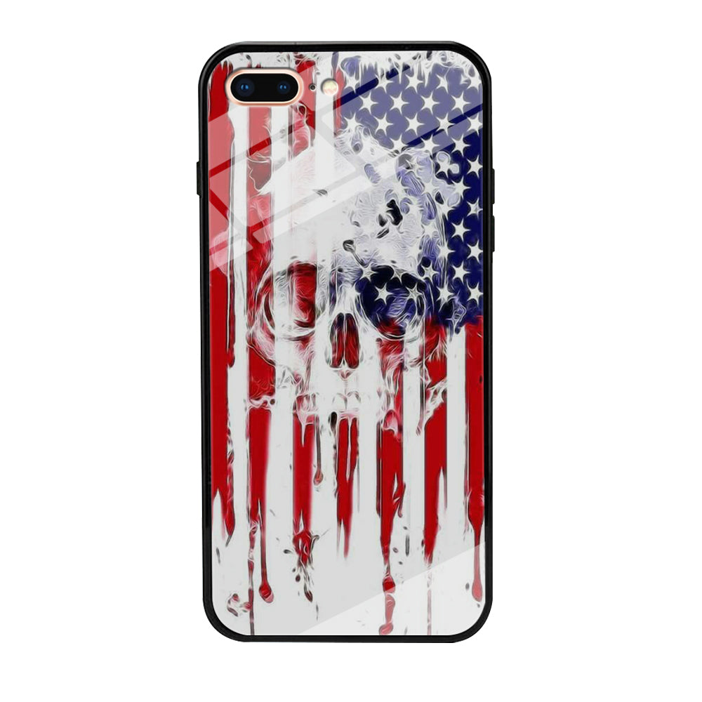 USA Flag Skull iPhone 8 Plus Case