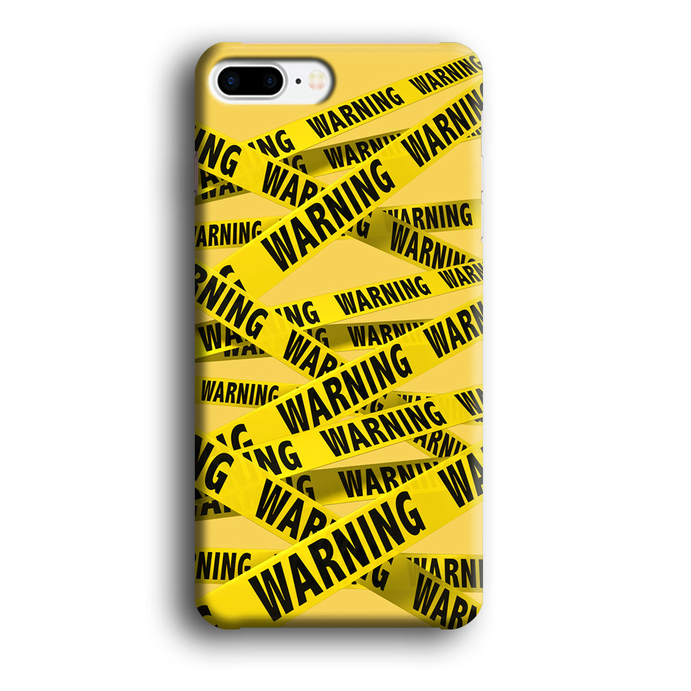 Warning Line Yellow iPhone 8 Plus 3D Case