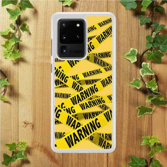 Warning Line Yellow Samsung Galaxy S20 Ultra Case