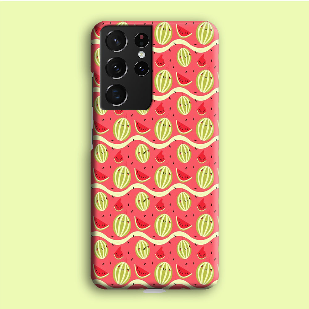 Watermelon Pattern Red Samsung Galaxy S21 Ultra Case